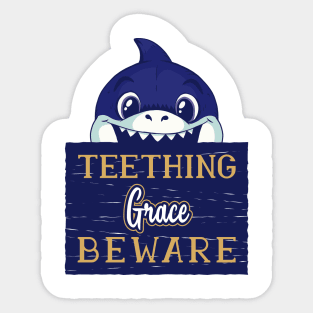 Grace - Funny Kids Shark - Personalized Gift Idea - Bambini Sticker